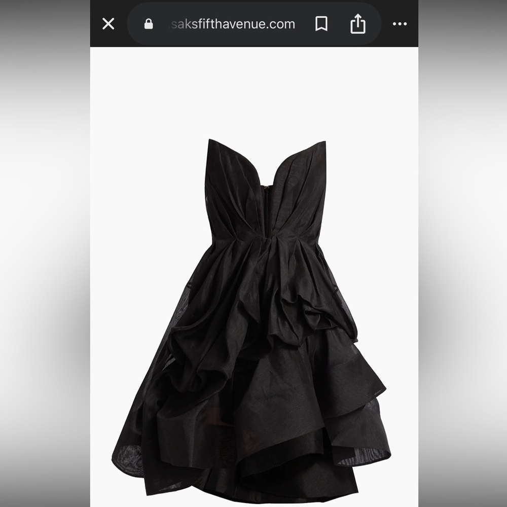Zimmermann Black Strapless Gown